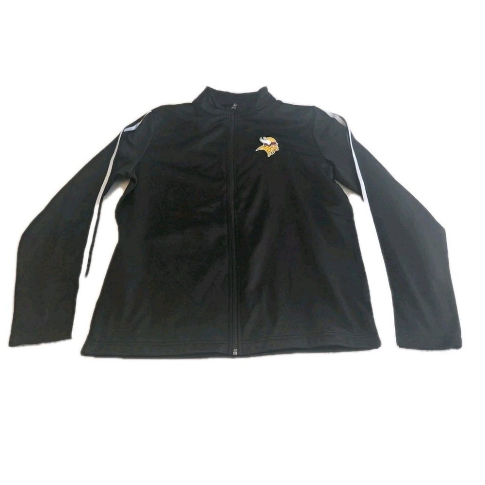 NWT NFL Minnesota Vikings Zip Up Athletic Jacket Men's Size Medium Black